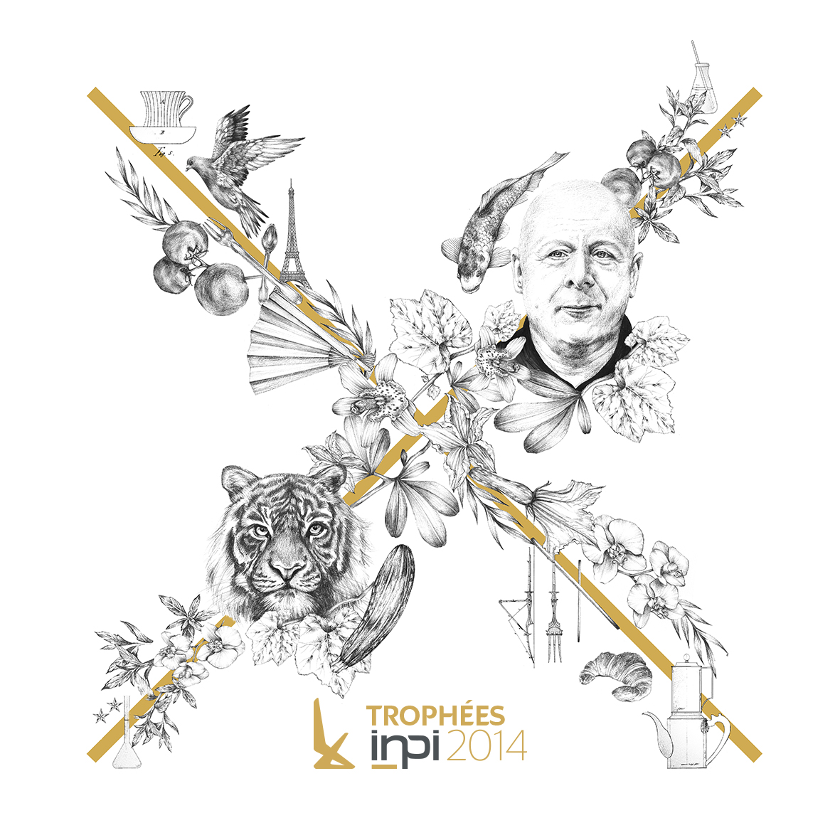 Branding Trophées INPI 2014 thème mixagination par l agence secrète