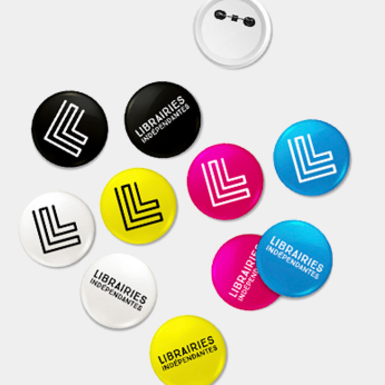  Badges brandés Librairies Indépendantes par l agence secrète