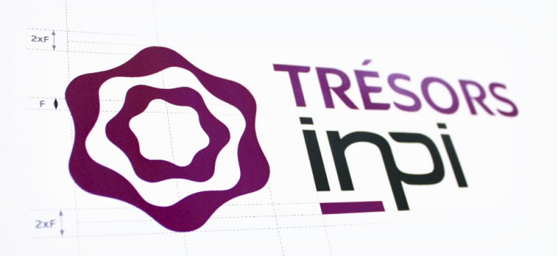 Logo INPI Trésors conçu par l agence secrète paris