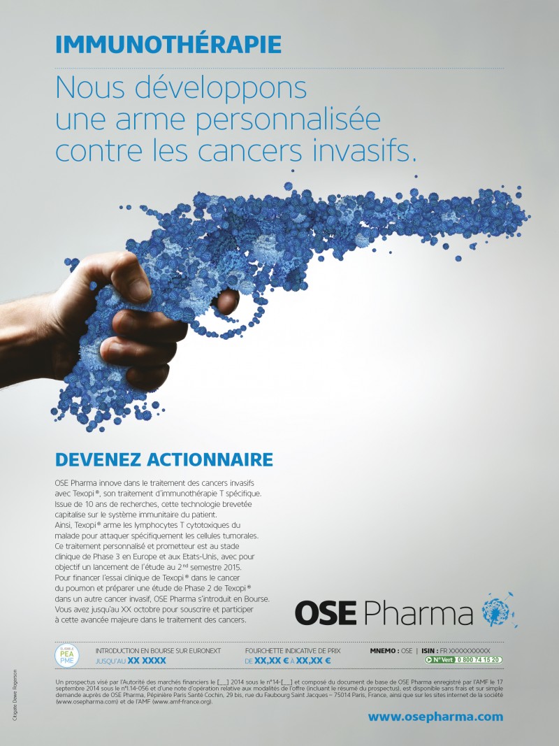 Campagne pour l'actionnariat Ose Pharma agence secrète