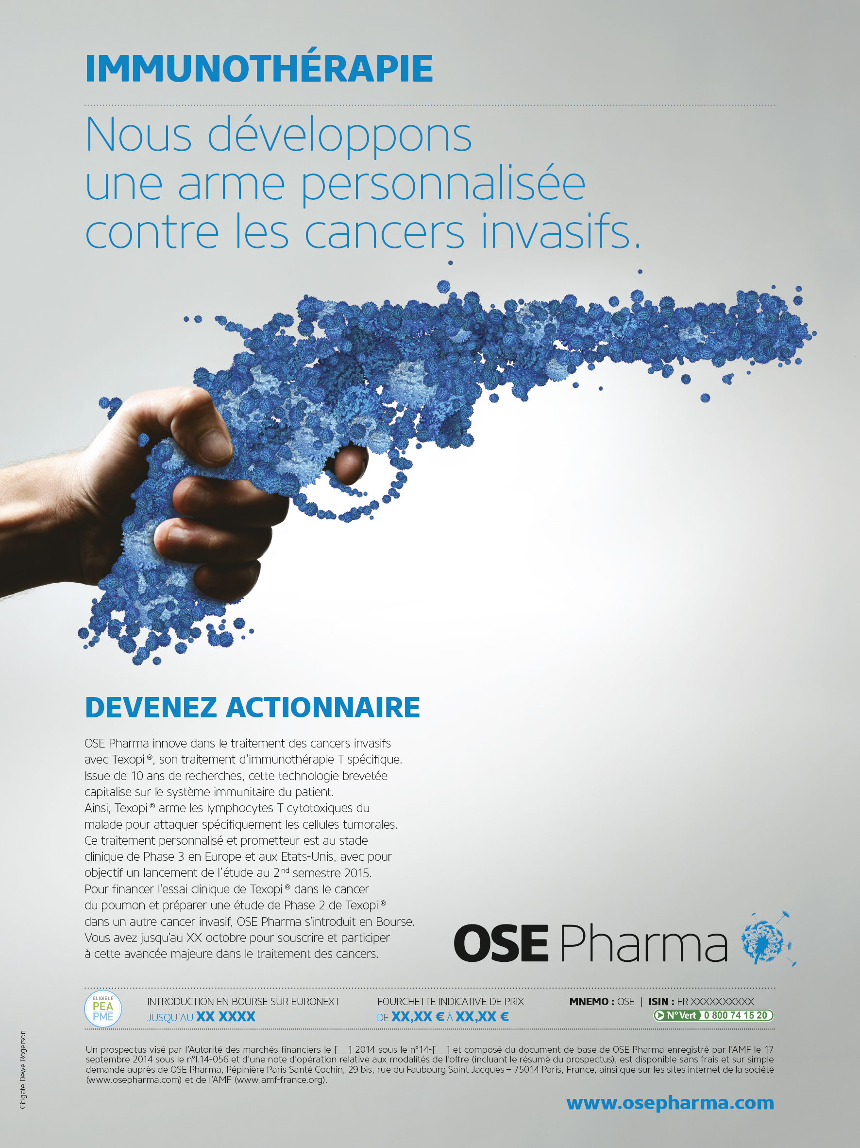 Campagne pour l'actionnariat Ose Pharma agence secrète