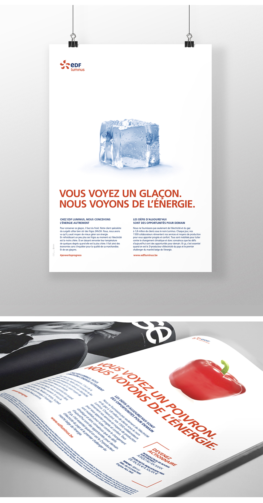 Campagne EDF Luminus, agence secrète