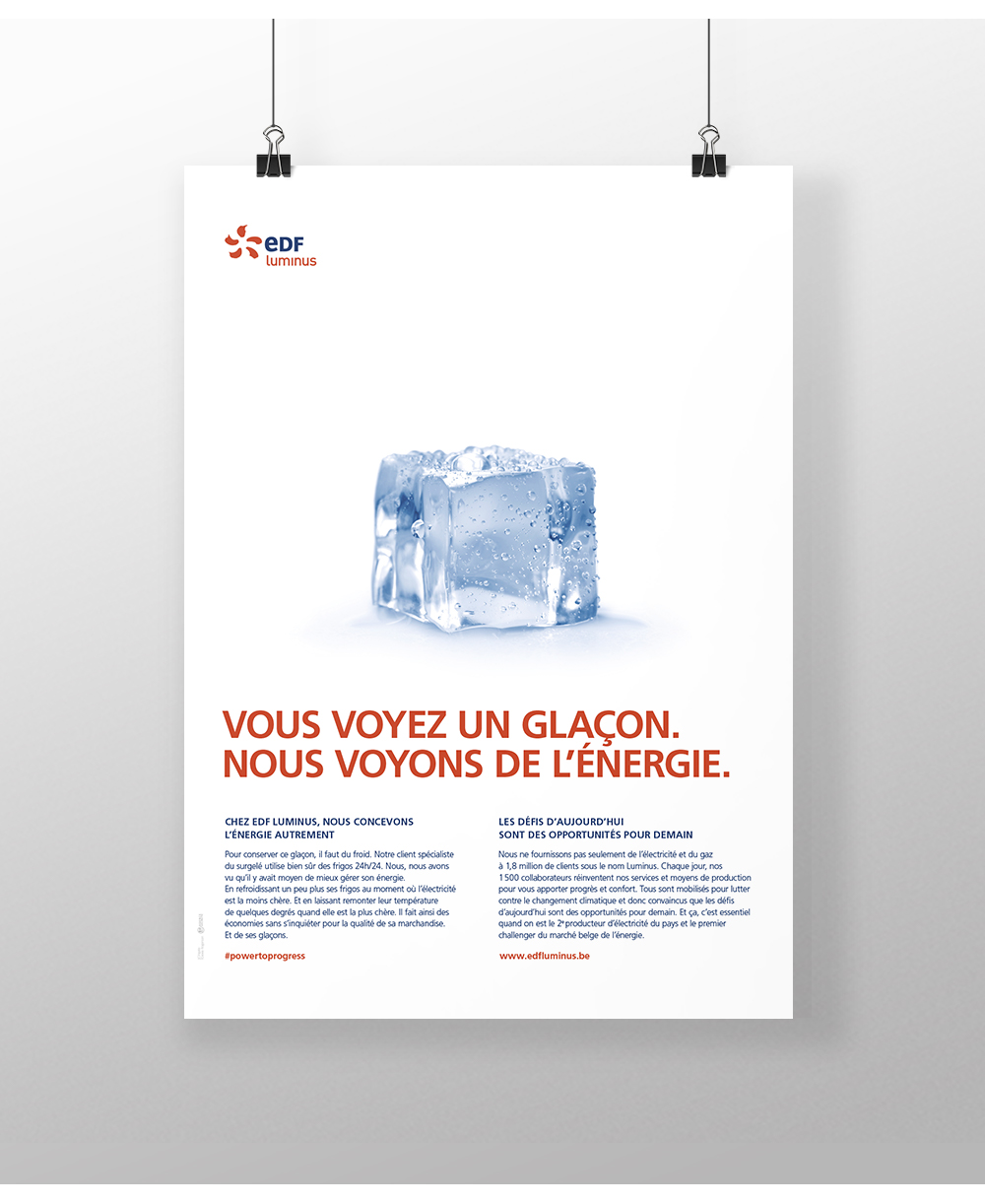  Déclinaison de l'annonce presse de la EDF Luminus, agence secrète